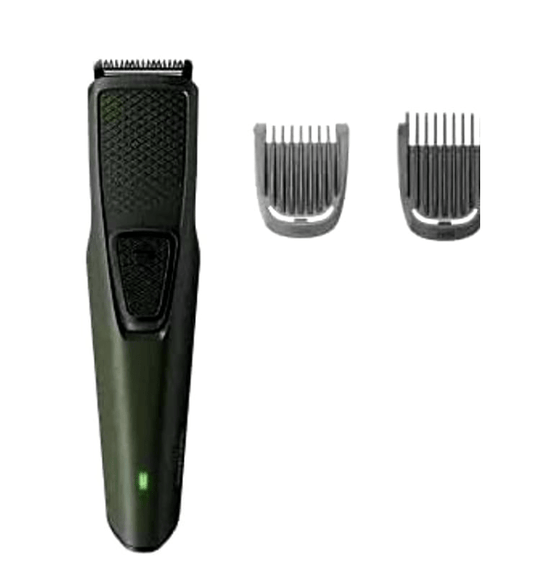 Philips Corded Electric BT1230/15 Skin-friendly Beard trimmer for Men, Dura Power Technology, Cordless Rechargeable with USB Charging, Charging indicator, Travel lock
