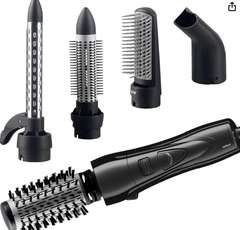 Havells HC4085 - 1000 Watts Air Care Volumizer Styler, Pre-Styling Half Brush and Drying Nozzle, Styling Curlers, Smoothening Roller Brush; Suitable for All Hair Types (Black)-1