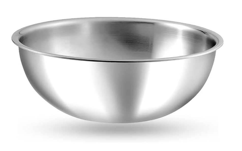 Vinod Platinum Triply Stainless Steel Extra Deep Tasla -1.2 Litre, 18 cm | 2.5 mm Thick | Steel Kadai |5 Year Warranty | Induction & Gas Friendly, Heavy Bottom - Silver