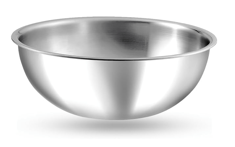 Vinod Platinum Triply Stainless Steel Extra Deep Tasla -1.2 Litre, 18 cm | 2.5 mm Thick | Steel Kadai |5 Year Warranty | Induction & Gas Friendly, Heavy Bottom - Silver-1