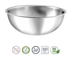 Vinod Platinum Triply Stainless Steel Extra Deep Tasla -1.2 Litre, 18 cm | 2.5 mm Thick | Steel Kadai |5 Year Warranty | Induction & Gas Friendly, Heavy Bottom - Silver-2