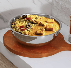 Vinod Platinum Triply Stainless Steel Extra Deep Tasla -1.2 Litre, 18 cm | 2.5 mm Thick | Steel Kadai |5 Year Warranty | Induction & Gas Friendly, Heavy Bottom - Silver-3