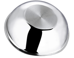 Vinod Platinum Triply Stainless Steel Extra Deep Tasla -2.5 Litre (22 cm) | 2.5 mm Thick | Steel Tasra Kadai/Kadhai | 5 Year Warranty | Induction & Gas Friendly, Heavy Bottom - Silver-2