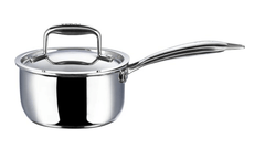 Vinod Platinum Triply Stainless Steel Saucepan with Lid - 2.2 litres (18 cm) | 2.5 mm Thick | Tea, Chai Pan | 5 Year Warranty | Induction & Gas Friendly, Heavy Bottom - Silver-1