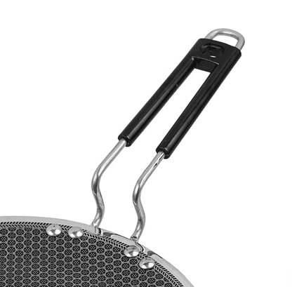 Vinod SAS Pro Platinum Triply Stainless Steel X Tawa - 25 cm | 4.0 mm Thick | Hexa Design | Metal Spoon Friendly | Riveted Handle | Induction Base - 5 Year Warranty