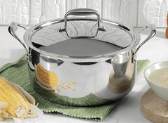 Vinod Platinum Triply Stainless Steel Saucepot with Lid - 3 Litre, 20 cm | 2.5mm Thick | SAS Bottom | Biryani Pot | Induction and Gas Base | 5 Year Warranty - Silver-1