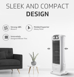 V-Guard Veemagik Neo 17' (43.5cm) Tower Fan | 1300 RPM, 2401 CFM Air Flow | Grey White-5