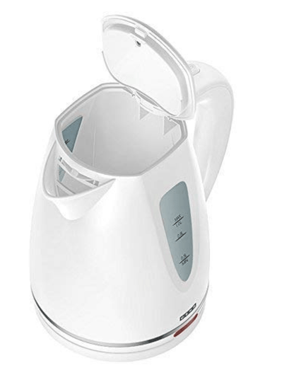 USHA Plastic Ek 3315 Electric Kettle (White), 1200 Watts, 1 Liter