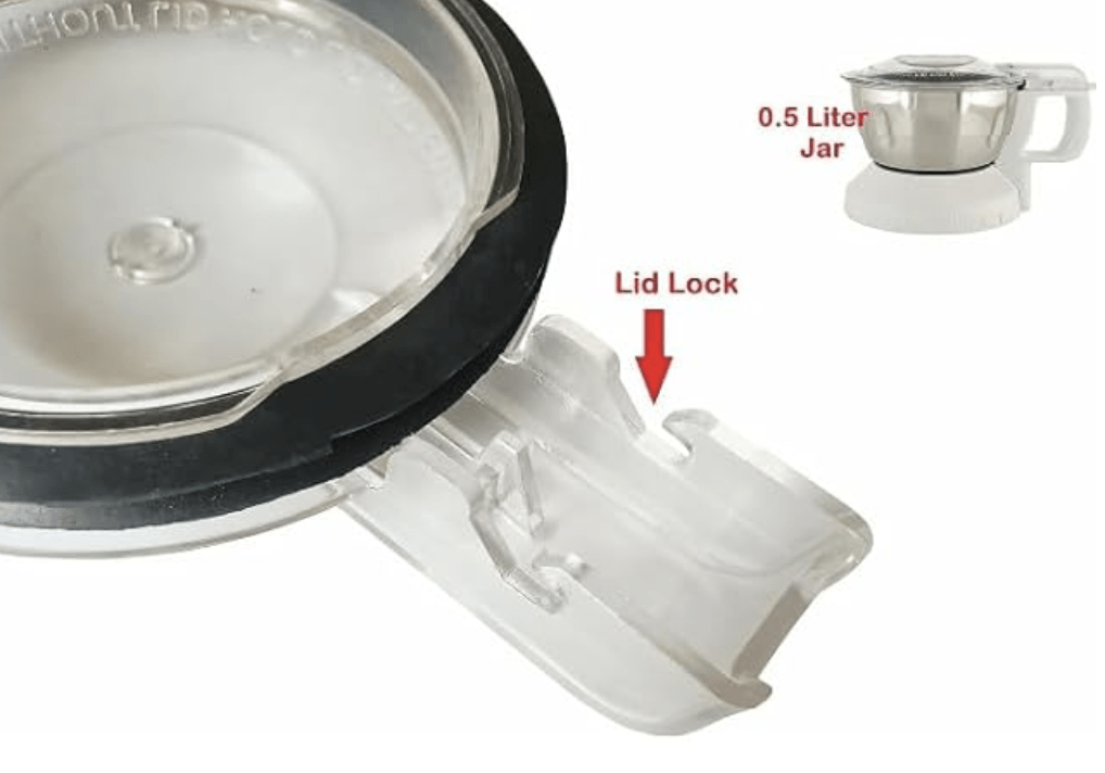 Black liger Heavy Quality Chutney jar lid 500 ml Compatible for Panasonic Mx-Ac555, Mx-Ac400, Mx-Ac350, Mx-Ac310, Mx-Ac300, Mx-Ac250, Mx-Ac220, Mx-Ac210 With Safety Lock