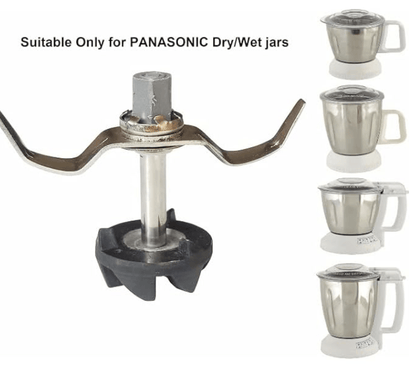 Black Liger Stainless Steel jar blade set compatible for Panasonic 600 watts