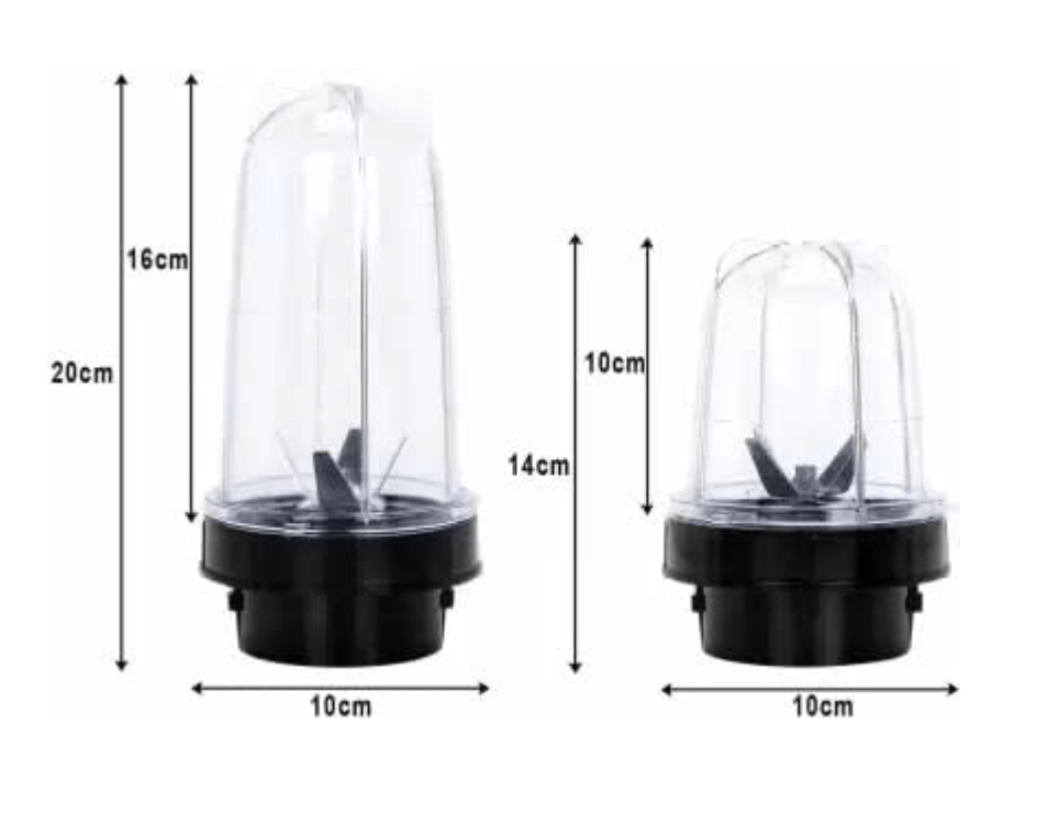 Bullet Juicer Jar Sets - Versatile Mixer Juicer Jar's (530 ml & 350 ml) (2)