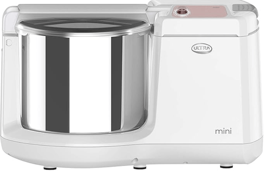 अल्ट्रा मिनी टेबल टॉप 1.25 लीटर वेट ग्राइंडर आटा गूंथने की मशीन के साथ, 110-वोल्ट (नया मॉडल), सफ़ेद, 1.25 लीटर