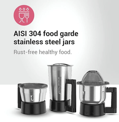 Ultra Topp+ Liquidizer 4jar 750W MixerGrinder for Super-fast grinding,HighSpeed,Safety Lock,SS304FoodGradejars(0.5L,0.8L,1.2L,1.2LLiquidizerwithFilter),ABSBody,Serrated blades,5YWarrantyonMotors.(Red)-2