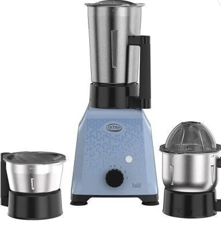 ULTRA TOPP 750W Topp 750 Mixer Grinder (3 Jars, Blue, Black, Silver)