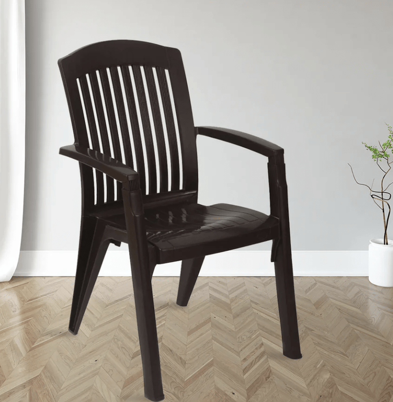 Heritage Plastic Chair in Weather Brown Finish Set of 2