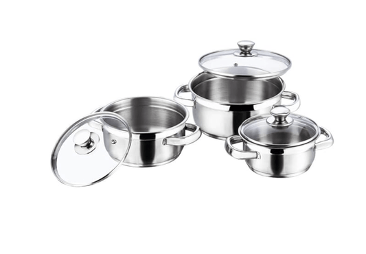 வினோத் பிரெமன் ஸ்டெயின்லெஸ் ஸ்டீல் சாஸ்பாட் செட் 3 கண்ணாடி மூடியுடன் | 2.5மிமீ தடிமன் கொண்ட அடித்தளம் | ரிவெட்டட் உறுதியான கைப்பிடி | 2 வருட உத்தரவாதம் | இண்டக்ஷன் மற்றும் கேஸ் அடித்தளம் - வெள்ளி 