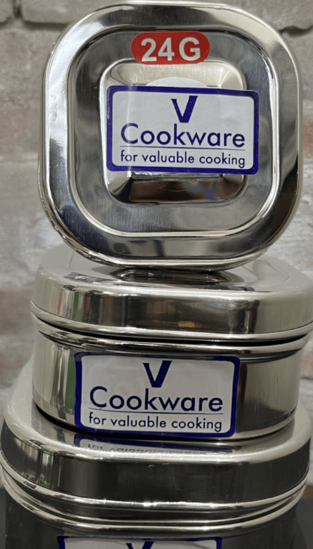 Vcookware Stainless Steel Lunch Box with Leakproof Lid