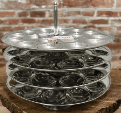 Vcookware மினி இட்லி பிளேட் கூடுதல் ஆழமான செட் இட்லி பிளேட் ஸ்டாண்ட்