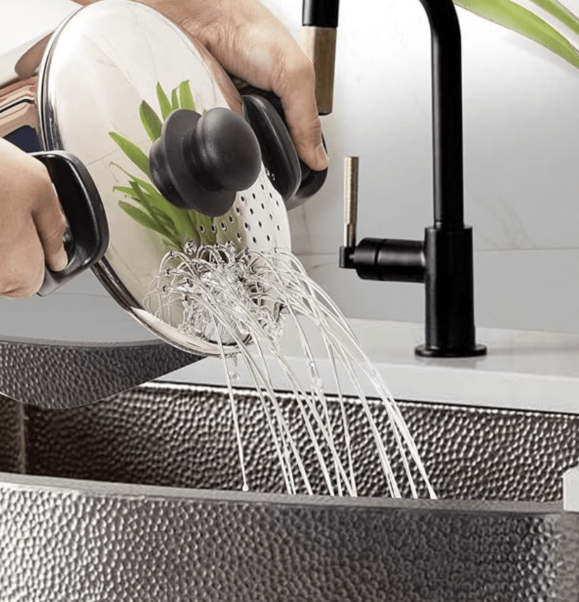 Vinod Stainless Steel Cookware Pasta, Noodle Steamer Pot with Lid - 4 litre/Rice, Veggies Stainer Pot/Sandwich Bottom, Handle with Lock/Induction Base - 2 Years Warranty