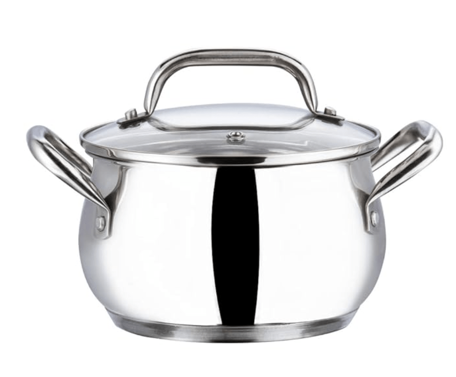 Vinod Almaty Stainless Steel Sacuepot with Glass Lid 4 litre, 20 cm | 2.6mm Thick Base | Triply Saucepot, Sturdy Riveted Handle | 2 Year Warranty | Induction & Gas Base