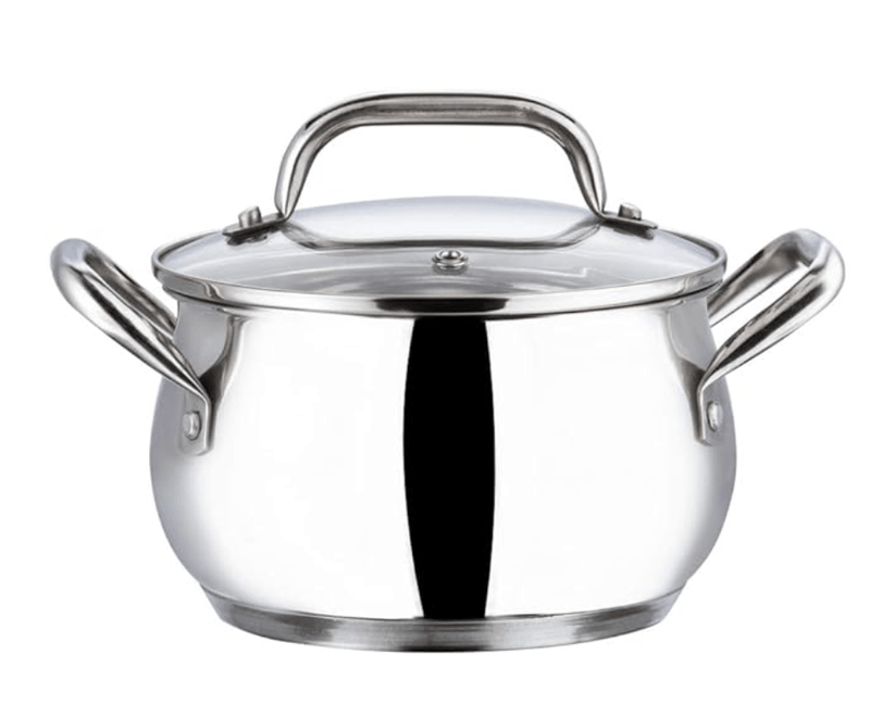 Vinod Almaty Stainless Steel Sacuepot with Glass Lid 4 litre, 20 cm | 2.6mm Thick Base | Triply Saucepot, Sturdy Riveted Handle | 2 Year Warranty | Induction & Gas Base-1
