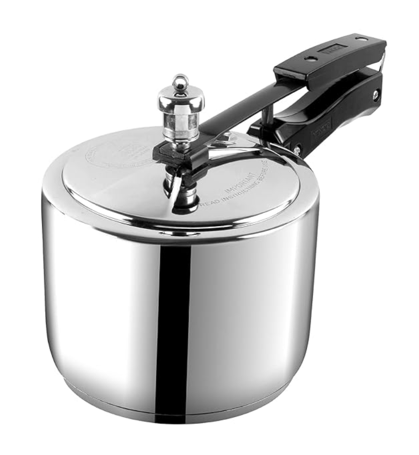 Vinod Stainless Steel Inner Lid Pressure Cooker - 3 Litre | Sandwich Bottom Cooker | Induction and Gas Base | ISI and CE Certified - 2 Years Warranty