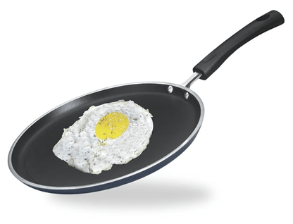 Vinod Zest Aluminium Non Stick Dosa Omni Tawa - 30cm | 3mm Extra Thick | 3 Layer Ceramic Coat | Bakelite Handle | Toxin Free | Gas Base - 1 Year Warranty