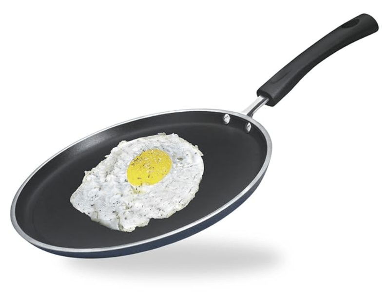 Vinod Zest Aluminium Non Stick Dosa Omni Tawa - 28cm | 3mm Extra Thick | 3 Layer Ceramic Coat | Bakelite Handle | Toxin Free | Gas Base - 1 Year Warranty-1