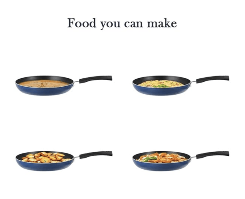 Vinod Zest Aluminium Non Stick Frypan - 28 cm | Skillet Pan | 3 Layer Ceramic Coating | 3 mm Thick | Metal Spoon Friendly | Gas Base, Toxin Free - 1 Year Warranty-2