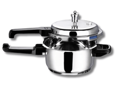 Vinod 18/8 Stainless Steel Pressure Cooker Outer Lid 8 Litre | Unique Sandwich Bottom Cooker | Induction and Gas Base | ISI and CE certified | 2 Years Warranty-1