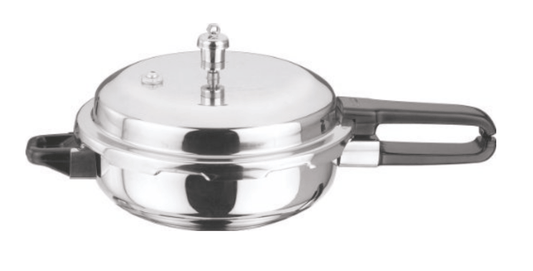 Vinod Stainless Steel Vpp-Jr Outer Lid Pressure Cooker (Silver), 3 Liter
