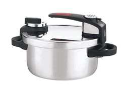 Vinod Stainless steel Nutrimax Pressure Cooker 5.5 Litre | Sas Technology | Spillage Control, Unique Lid, Auto Lock, Visual Indicator | Induction And Gas Base | Isi Certified | 5 Years Warranty-1