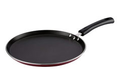 Vinod Zest Aluminium Non Stick Dosa Omni Tawa - 25cm | 4mm Extra Thick | 3 Layer Ceramic Coat | Bakelite Handle | Toxin Free | Gas Base - 1 Year Warranty-1