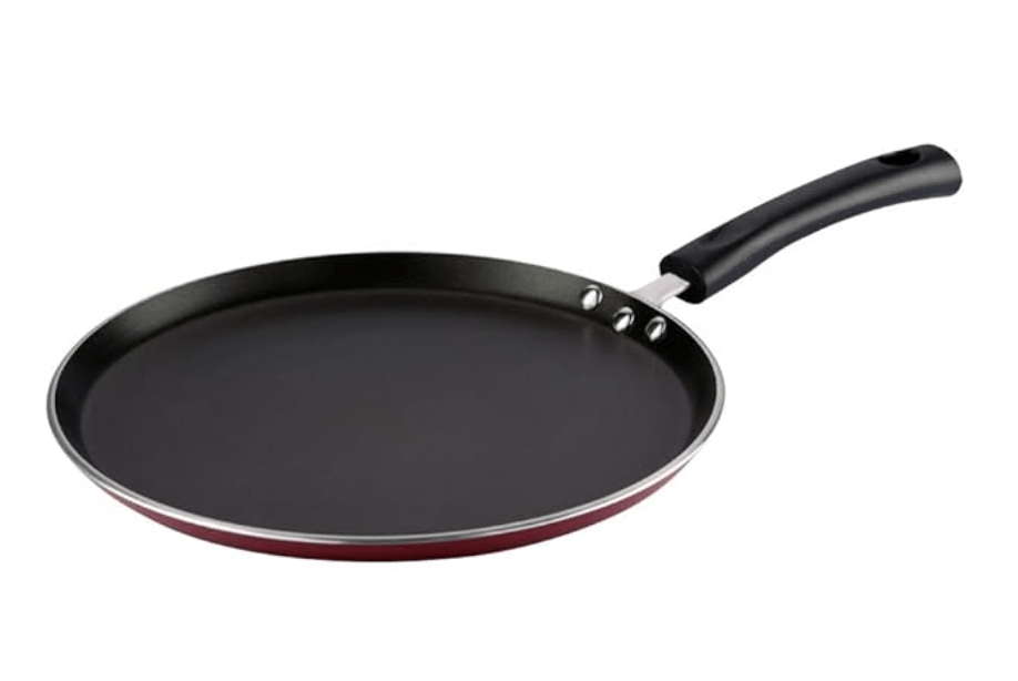 Vinod Zest Aluminium Non Stick Concave Tawa - 26.5 cm | Roti/Chapati/Paratha/Dosa Tawa | 4mm Thick | Bakelite Handle | Induction and Gas Base | 1 Year Warranty