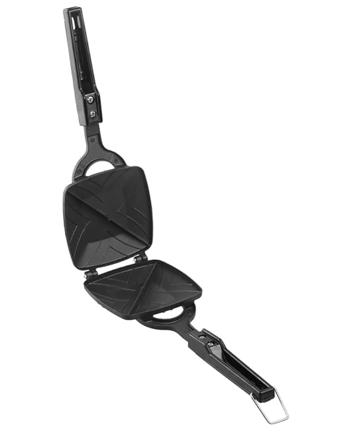 Vinod Zest Die Cast Aluminium Non Stick Sandwich Toaster - 2 Cut Piece| 3mm Thick | 3 Layer Coating | Scratch Proof | Bakelite Handle| Toxin Free | 1 Year Warranty