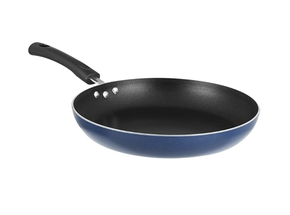 Vinod Zest Aluminium Non Stick Frypan - 24 cm | Skillet Pan | 3 Layer Ceramic Coating | 3 mm Thick | Metal Spoon Friendly | Gas Base, Toxin Free - 1 Year Warranty