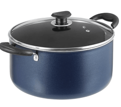 Vinod Zest Non-Stick Deep Saucepot with Glass Lid 5 Litres Capacity (24 cm Diameter) with Riveted Sturdy Bakelite Handles (Gas Stove Compatible) PFOA Free - 3mm Thickness, Blue-1