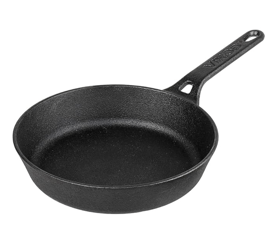 Vinod Legacy Pre Seasoned Cast Iron/Loha Frypan - 22 cm | Naturally Non Stick Skillet Pan for Frying | 100% Pure | Toxin Free, Enamel Free | Rust Proof | Gas Base