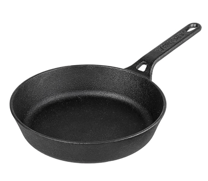 Vinod Legacy Pre Seasoned Cast Iron/Loha Frypan - 24 cm | Naturally Non Stick Skillet Pan for Frying | 100% Pure | Toxin Free, Enamel Free | Rust Proof | Gas Base