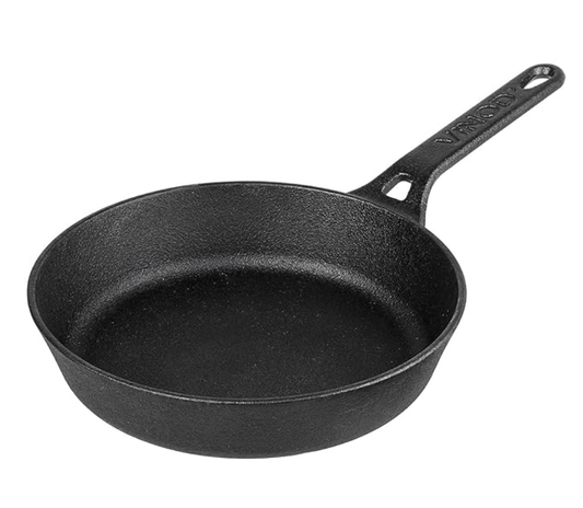 Vinod Legacy Pre Seasoned Cast Iron/Loha Frypan - 24 cm | Naturally Non Stick Skillet Pan for Frying | 100% Pure | Toxin Free, Enamel Free | Rust Proof | Gas Base