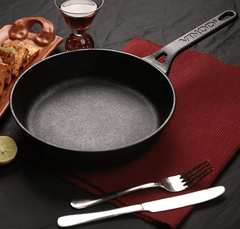 Vinod Legacy Pre Seasoned Cast Iron/Loha Frypan - 24 cm | Naturally Non Stick Skillet Pan for Frying | 100% Pure | Toxin Free, Enamel Free | Rust Proof | Gas Base-2