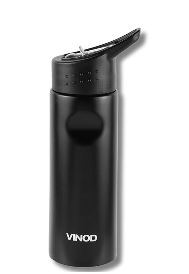 Vinod Snappy Stainless Steel Single Wall Vacuum Insulated Water Bottle - 750ml | Ergonomic Sleek Design | Durable, Leak Proof | BPA Free | Bottle for Kids, School