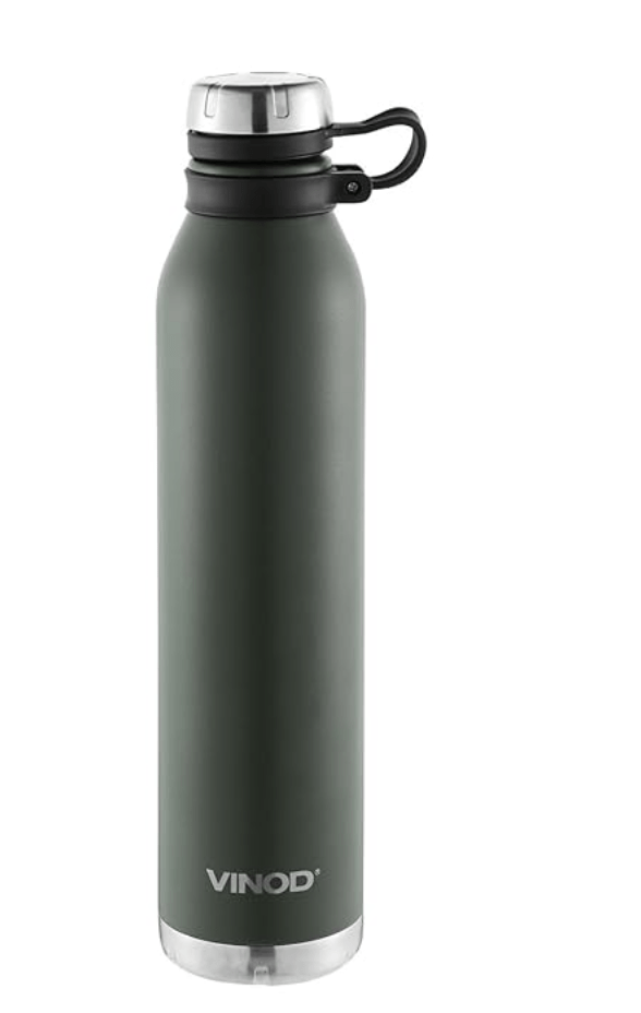 Vinod Vacuum Insulated Stainless Steel Water Bottle - 900 ml | Copper Coating | Hot and Cold | Thermosteel Bottle 1 Litre | For School, College, Office | 1 Year Warranty