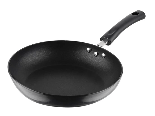 Vinod cookware Hanos Non-Stick Fry Pan 24 cm Diameter, Hard Anodised Non-Stick Coating with 100% Virgin Bakelite Riveted Handle - Black (Induction and Gas Stove Friendly)