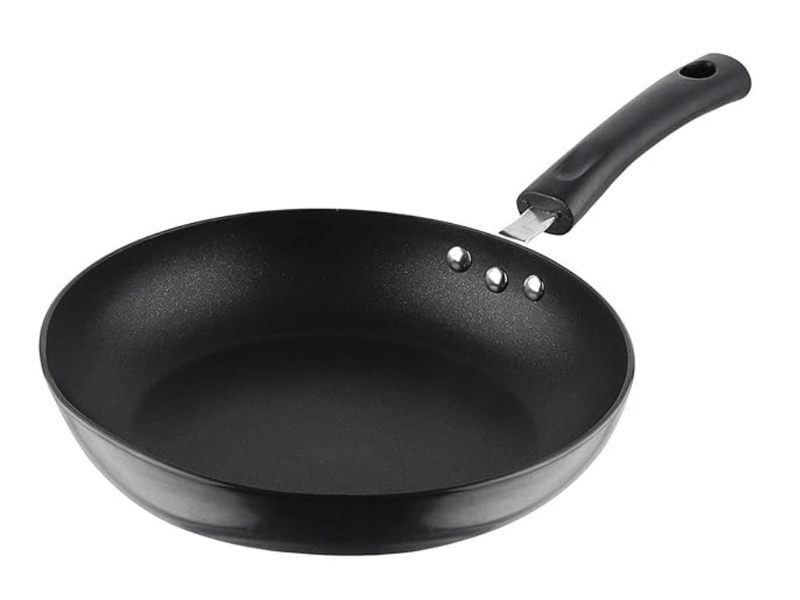 Vinod cookware Hanos Non-Stick Fry Pan 24 cm Diameter, Hard Anodised Non-Stick Coating with 100% Virgin Bakelite Riveted Handle - Black (Induction and Gas Stove Friendly)-1