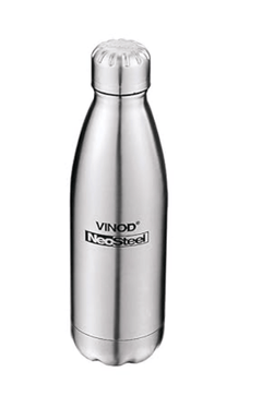 Vinod Classic Vacuum Insulated Stainless Steel Water Bottle - 1000 ml | Copper Coating | Hot and Cold | Thermosteel Bottle 1 litre | for School, College, Office | 1 Year Warranty-1