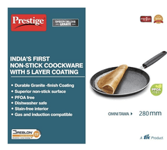 Prestige Omega Deluxe Granite Dosa Tawa, 280 mm, Black, Nonstick Aluminium-2