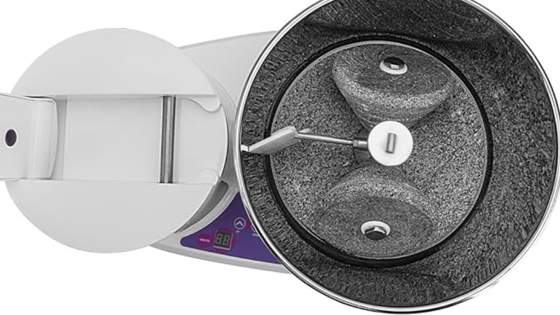 Ultra Perfect+ 2 Litre Table Top Wet Grinder - White | Digital Timer - Fast Grinding Conical Stones, 150W Motor & 10 Years Warranty | AISI 304 Food-Grade SS Multi Utility Dish Type Drum,CE Certified-2