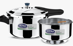Ultra Triply Diet Cooker 5.5 L,SS 304 Food Grade,'SCTS'Anti Bulging,Froth collector,Excess Starch Remover,Calory Reduction,Solid backelite handles,3 layered body, Induction, ISI,5 Y warranty-1