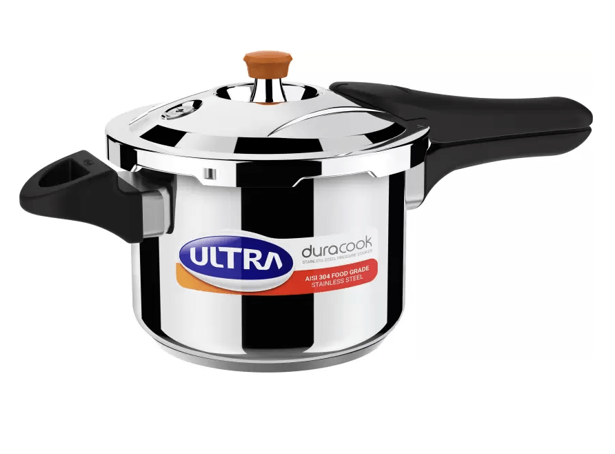 अल्ट्रा ड्यूराकुक 3 लीटर आउटर लिड इंडक्शन बॉटम प्रेशर कुकर (स्टेनलेस स्टील) 